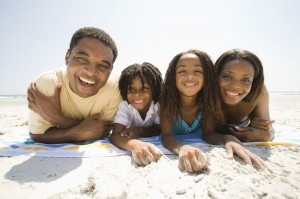 A family who signed for Health Insurance