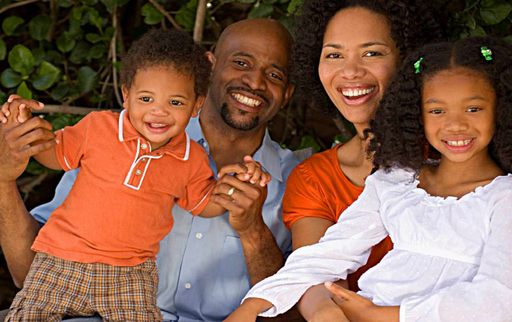 A family who signed for Health Insurance